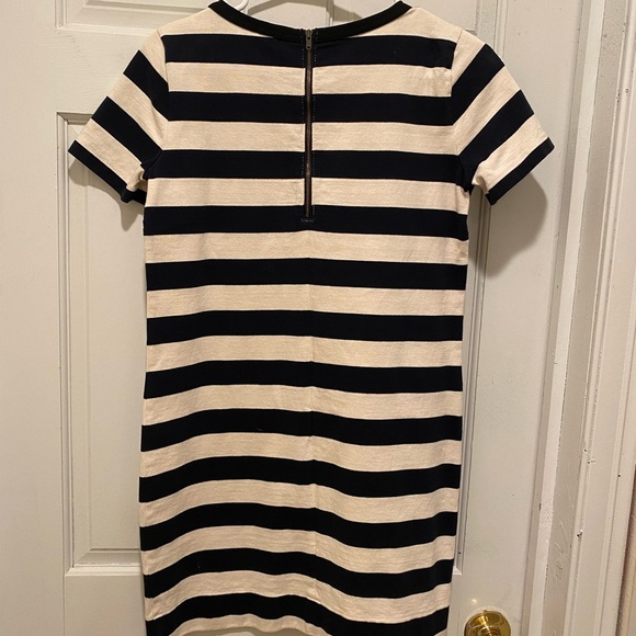J Crew Striped Black and White shirt Dress - Picture 2 of 2